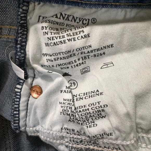 Blank NYC Jean Shorts Womens 29 Retro High Rise Stretch Fray Hem Cut-Off - Picture 7 of 7